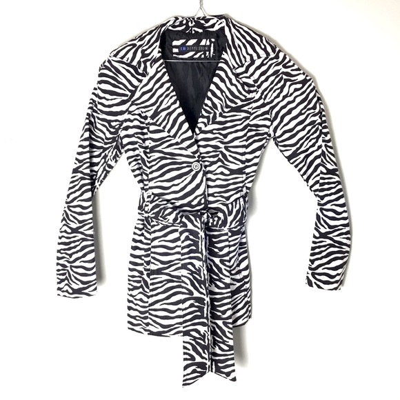 I B DIFFUSION Women’s Zebra Print Jacket, Size M - Picture 4 of 8